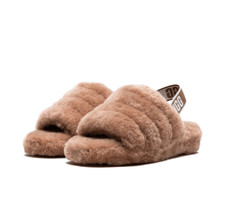 UGG WOMENS Fluff Yeah Slide Womens "Chestnut" SIZE 6 In great condition