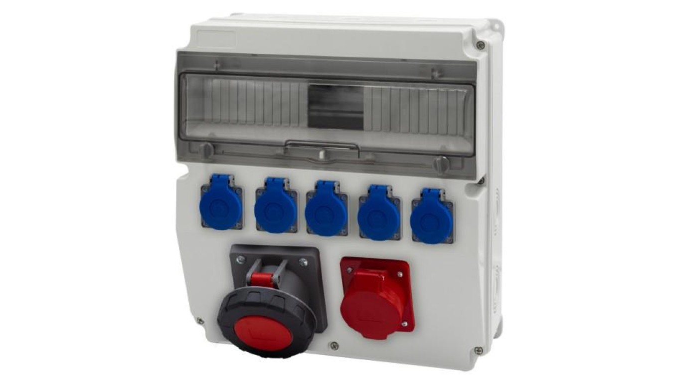 CAJA Distributor 15M Sockets 32A 5p, 63A 5p, 5x230V/15 F3.2882