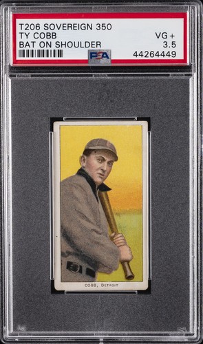 1909-11 T206 SOVEREIGN 350 BAT ON SHOULDER TY COBB PSA 3.5