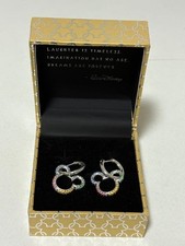m9S Disney Mickey Multicolor Stone Silhouette Earrings New In Box