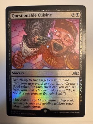 Questionable Cuisine Foil Unfinity UNF MTG Magic The Gathering