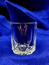 Vintage Crown Royal Diamond Cut Embossed Whiskey Glass