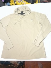 Anetik UltraGuide Shirt Mens Size L Hooded Snap Front Fishing VINT UV UPF