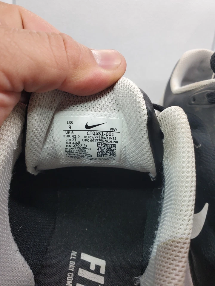 Nike Infinity G Golf Shoes Cleats Black White CT0531-001 Men's Size 9 - Image 4 of 4