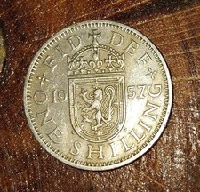 One Shilling Coin Collectible 1950s-1960s x 5