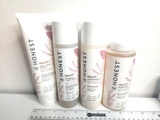 Honest 4 Pack Shampoo, Conditioner Body Wash Sweet Almond, Lotion Bubble Bath