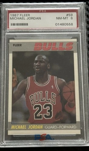1987 Fleer Michael Jordan - #59 - PSA 8 - Nice Card!!