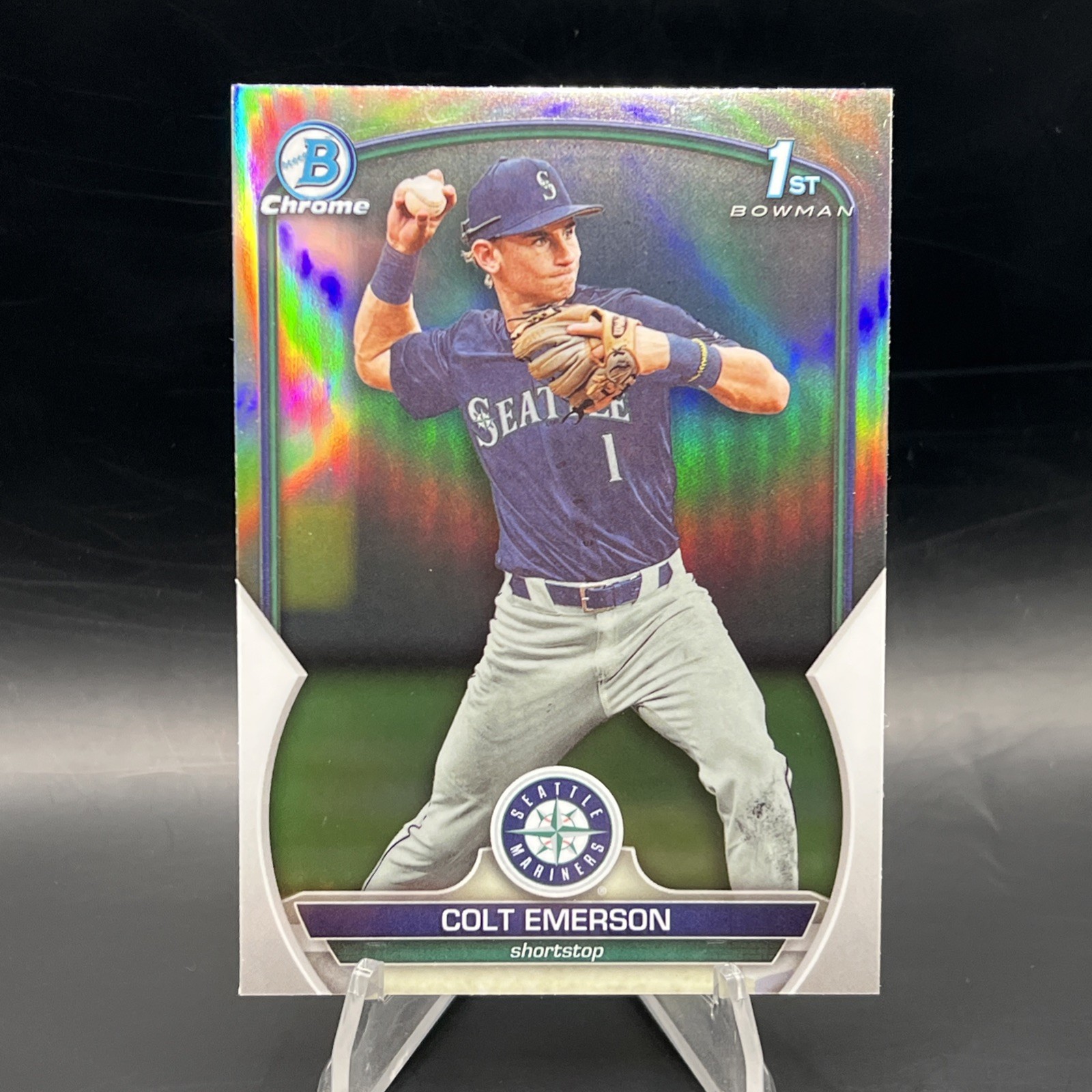 COLT EMERSON 2023 Bowman Draft Chrome Refractor 1st Prospect BDC-42 Mariners