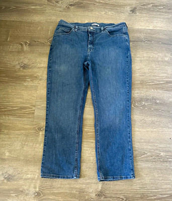 Riders by Lee Classic Fit Straight Leg Jeans Size 16P Stretch Blue Denim