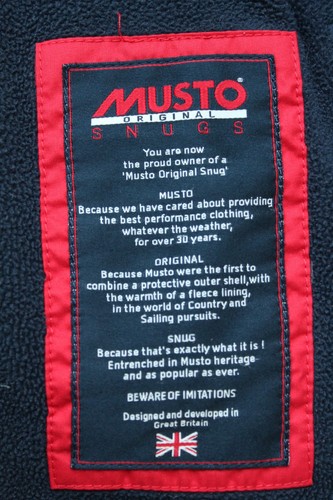 Original Musto snugs men's bomber jacket fleece lined medium red LJKTC763 - Picture 6 of 11