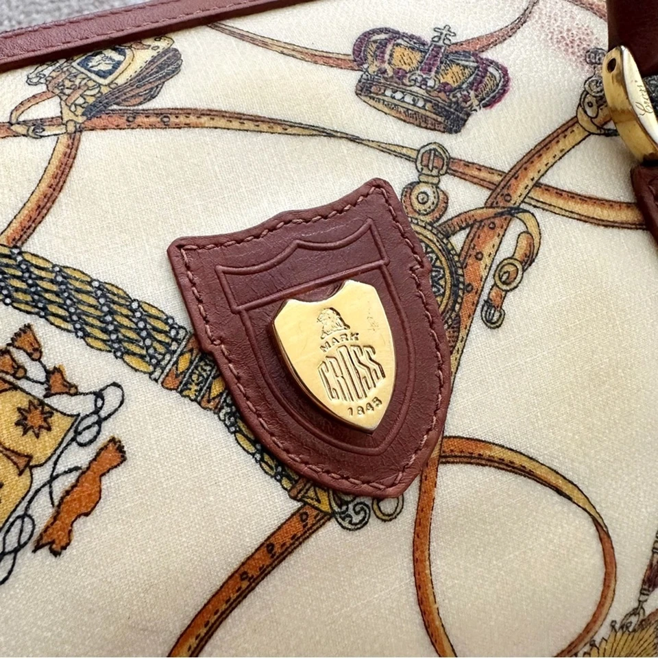 Bolso de mano Mark Cross vintage ecuestre de cuero preppy Foto 2 de 4