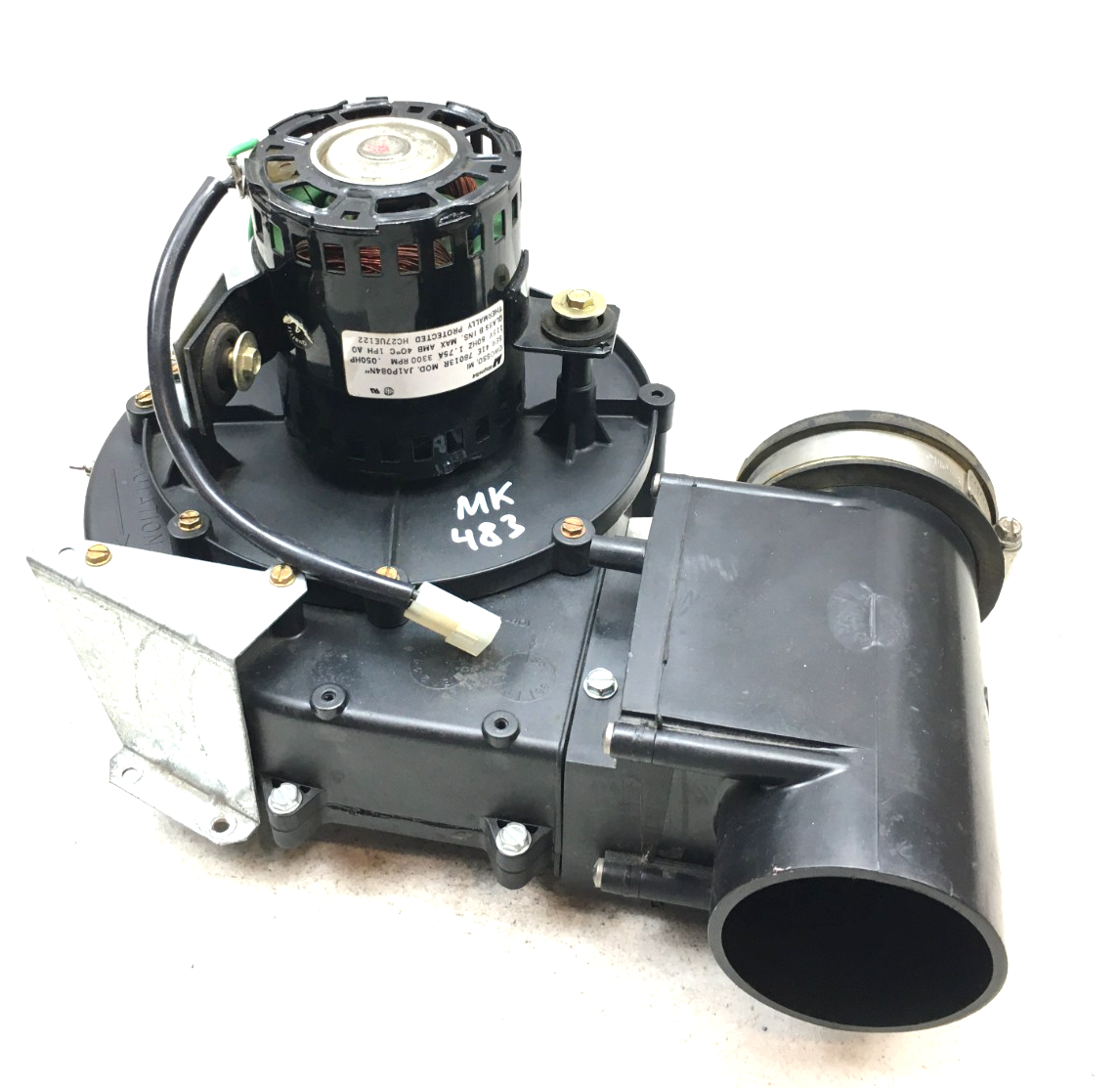 ICAN 86C バルブエクテンダー付き Magnetek JA1P084N HC27UE122 Inducer Blower Motor 115V 3300 RPM