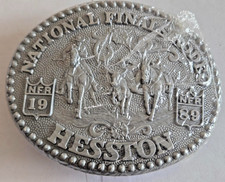 New / Sealed 1989 Hesston National Finals Rodeo  Adult Belt Buckle