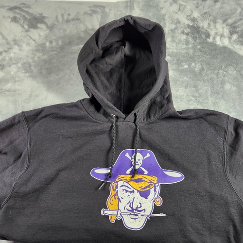 EAST Carolina Pirates Hoodie Men's Large Black Champion ECU College Football