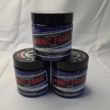  3 Pack MANIC PANIC Ultra Violet Hair Dye 4 oz Semi Permanent Hair Color Cream