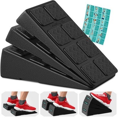 Squat Wedge Block Set of 3/5 - 960 LBS Capacity - Slant Board for Calf Stretc...