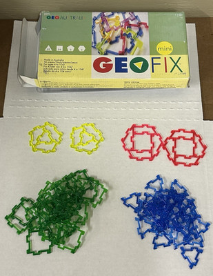 Mini GeoFix Building Toy STEM Snap Together Shapes Construction Learn 50+ Pieces
