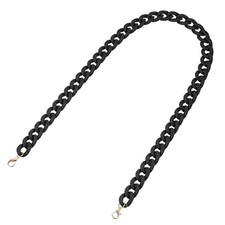 Acrylic Purse Strap 35.4" Matte Bag Chain Replacement Black