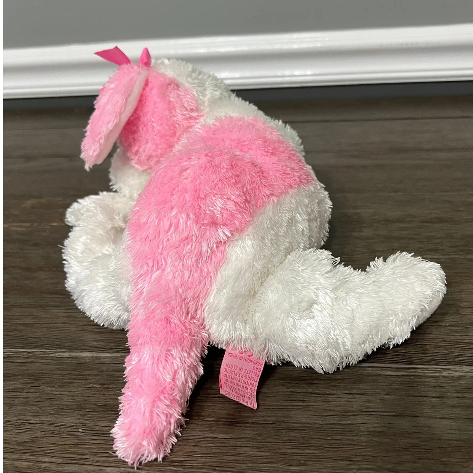 Juguete de peluche vintage 2005 Ty Beanie Buddies Pinkys Paradise Pink Dog Foto 2 de 4