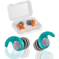 Wasserdichte Ohrst&ouml;psel f&uuml;r Erwachsene - 2 Paar wiederverwendbar orange, gr&uuml;n, t&uuml;rkis