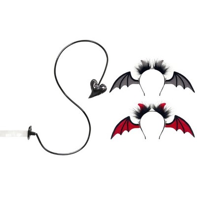 Demons Cosplay Costume Halloween Devil Costume Devil Horn Headband Devil Tail