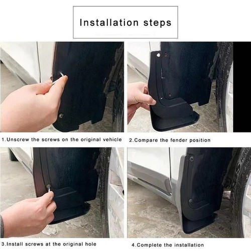 4PC Fender Mud Flaps Splash Guards Mudguards Protectors For Volvo XC90 2015-2024 - Picture 8 of 8
