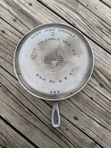 Griswold Cast-Iron Chrome Griddle Large Block Logo #9