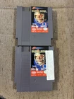 Tecmo Super Bowl NES Nintendo Lot of 2 Authentic Vintage Football Video Games 89