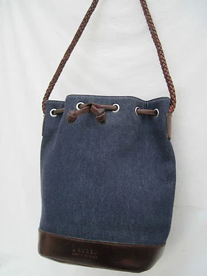 -Sac à main RALPH LAUREN toile et cuir bag - Photo 1/4