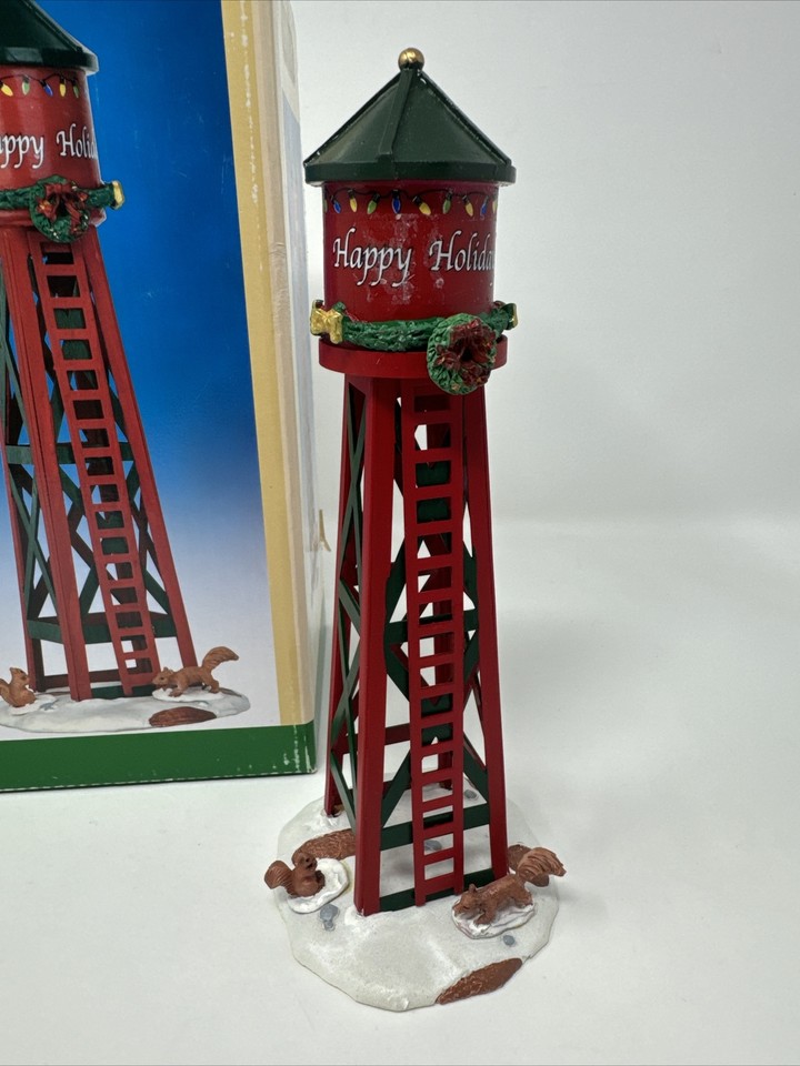 Lemax Happy Holidays Water Tower 53211 Retired Squirrels Christmas