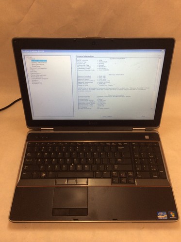Dell Latitude E6520 Laptop 15" Intel Core i7 2nd Gen DAMAGED RAM SLOTS -PP