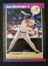 1989 Donruss Don Mattingly #74 New York Yankees Card With Blue Dot Error