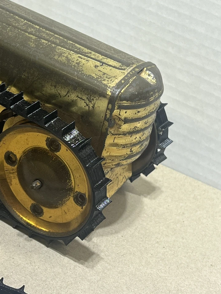 1 par de pistas nuevas para MARX Tin Litho Wind Up Bulldozer Escalada Tractor Juguete Foto 4 de 4