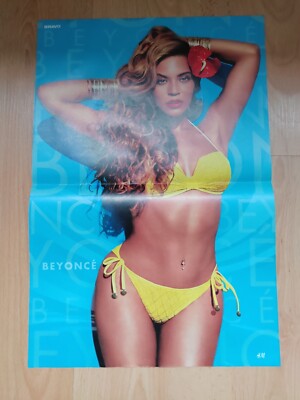 Bravo Doppel-Poster mit Sängerin Beyonce in Bikini H&M und Luca Hänni DSDS A3