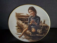 Bradford Exchange "The Sampan Girl" Collector Plate 1980 Hand Signed kee Fung Ng