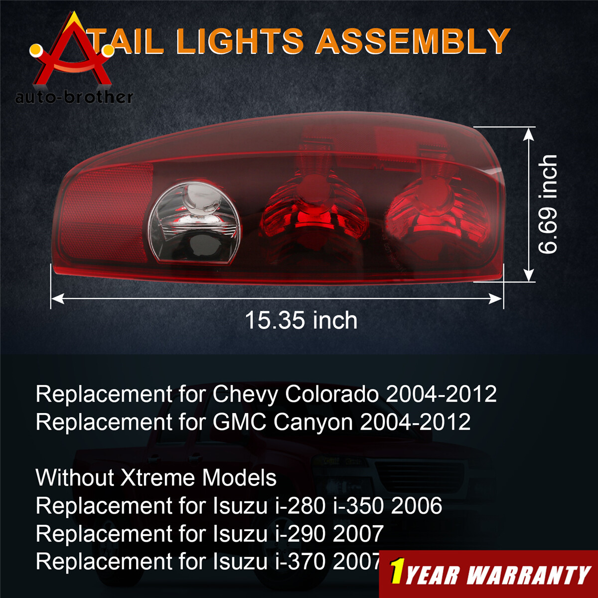 Buy 04-11 CHEVY COLORADO/GMC CANYON ALTEZZA TAIL LIGHTS BLK In - Foto 11