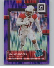 2022 Donruss Optic Purple Shock #284 Myjai Sanders Rated Rookie RC V97996