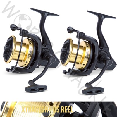 2 x SONIK Xtractor+ 5000 GS Reel Mini Big Pit Reel Carp Coarse Pike Fishing Gold
