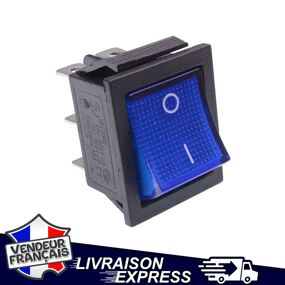 Odorkle Interrupteur À Bouton-poussoir Double Stop Bouton