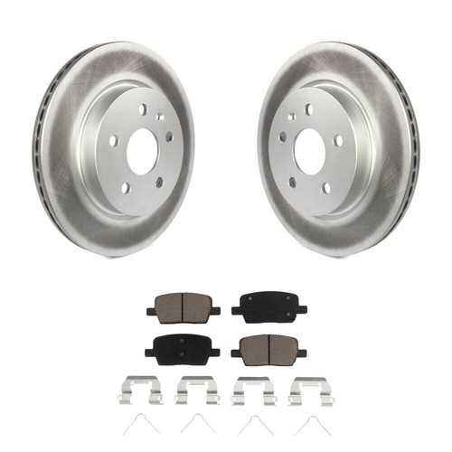 [Rear] Coated Disc Brake Rotor Ceramic Pad Kit For Chevrolet Camaro Cadillac CT6 - Picture 1 of 12