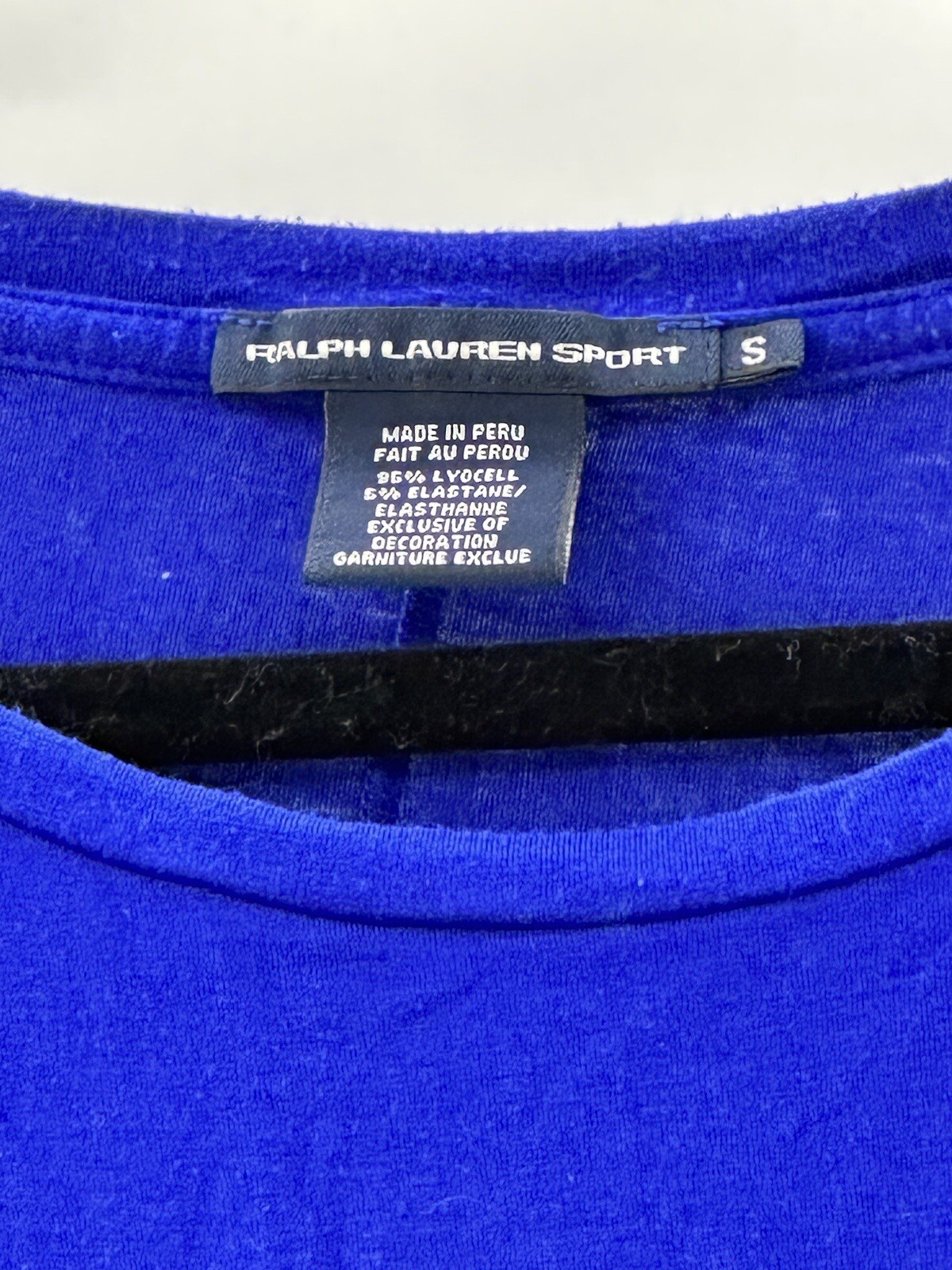 Ralph Lauren Sport T Shirt Donna S Small Blu Pony Logo Manica Lunga Casual