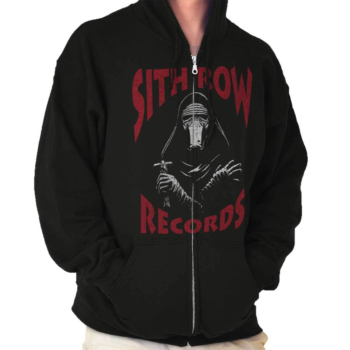 FILA Felpa con cappuccio zip divertente Space Movie Music Sith Row Records uomo donna