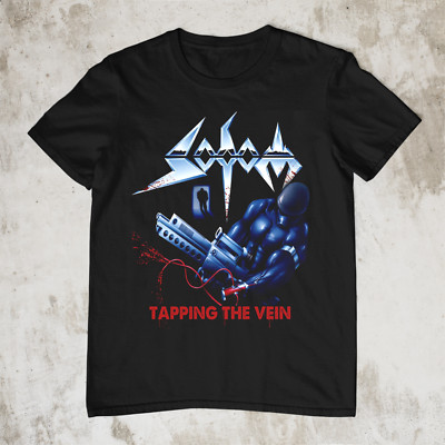 SODOM TAPPING THE VEIN TOUR Black All Size Gift Fan T-Shirt AG95