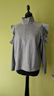 Moves By Minimum Grey Sweatshirt. Peephole Sleeve. New W/o Tags. Size XL