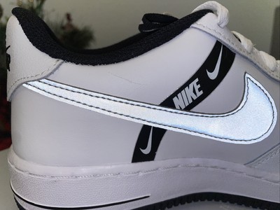 white & silver air force 1 lv8 ksa trainers junior