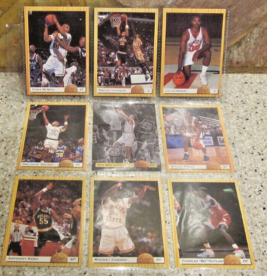 1993 Classic Draft Picks Basketball  Collector's Sheet 9 Cards 1-1