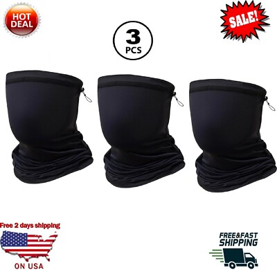 Fishing Face Cover Gaiter, Reusable Mask Unisex UV Protection Balaclava 3 Pcs