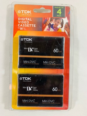TDK Mini DV Digital Video Cassette DVM DVC 4 Pack 60min Digital Video Sealed