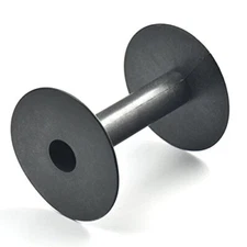 10 Pcs - Empty Bobbin Round Hard Plastic Wire SPOOLS END Clear 4 Ribbon Lace ...