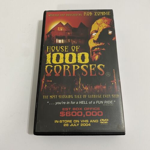 House of 1000 Corpses (VHS, 2003) Rob Zombie Horror Dealer Vista previa Música Metal - Imagen 1 de 4